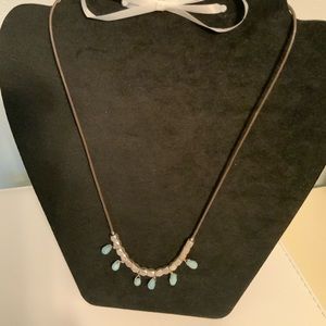Fossil Brand Leather Charm Necklace Jewelry